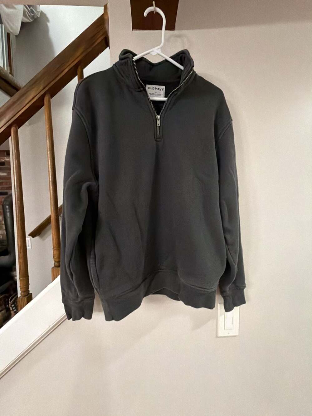 Old Navy Half-Zip Sweatshirt Size M Dark Gray Fleece Pullover